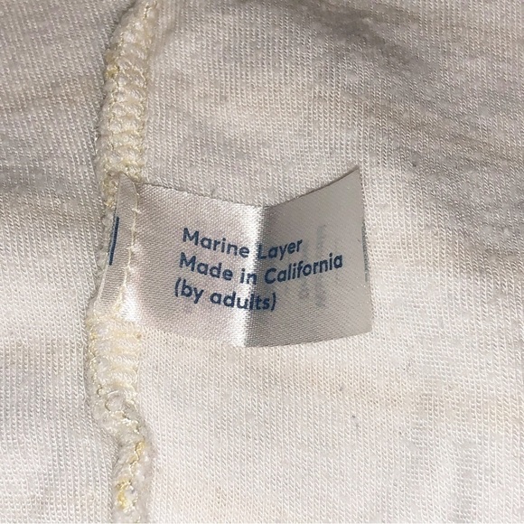 Marine Layer White and Yellow Striped Long Sleeve Top Size M - Picture 7 of 8